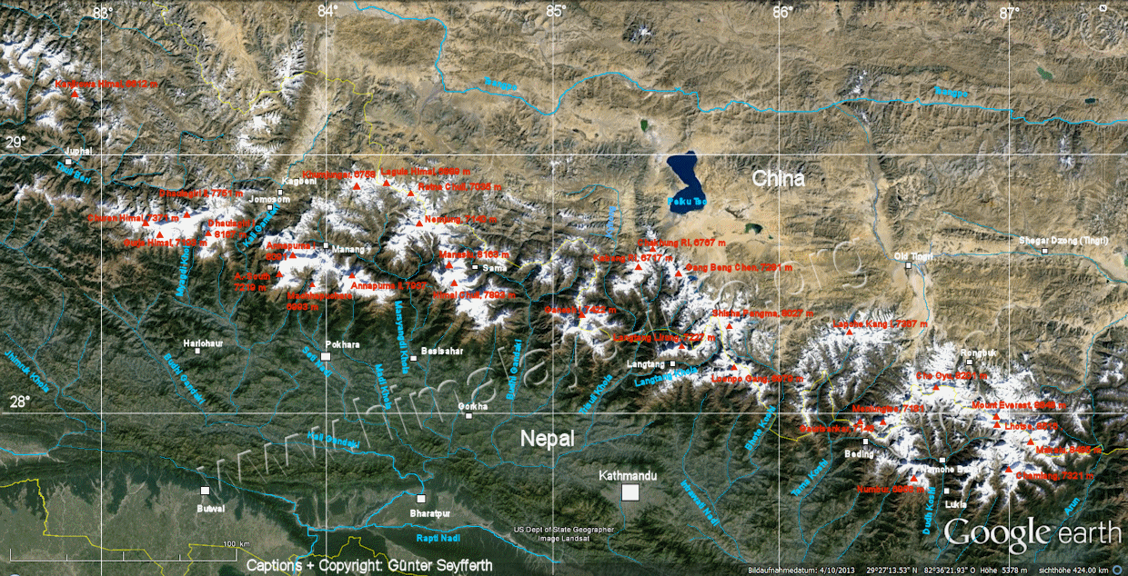 Gesamtuebersicht ueber den Himalaya